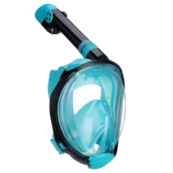 Полнолицевая маска для подводного плавания съемные 180 ° панорамный вид анти-туман Анти-утечки Трубка Набор для взрослых (Зеленый L/Xl)