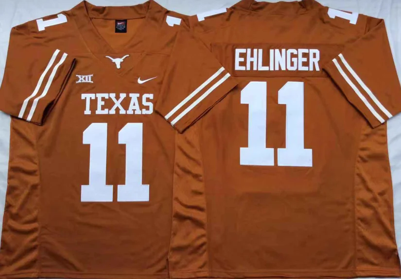 Все стилизованные Texas# Longhorns Yellow#11 EHLINGER Jersey