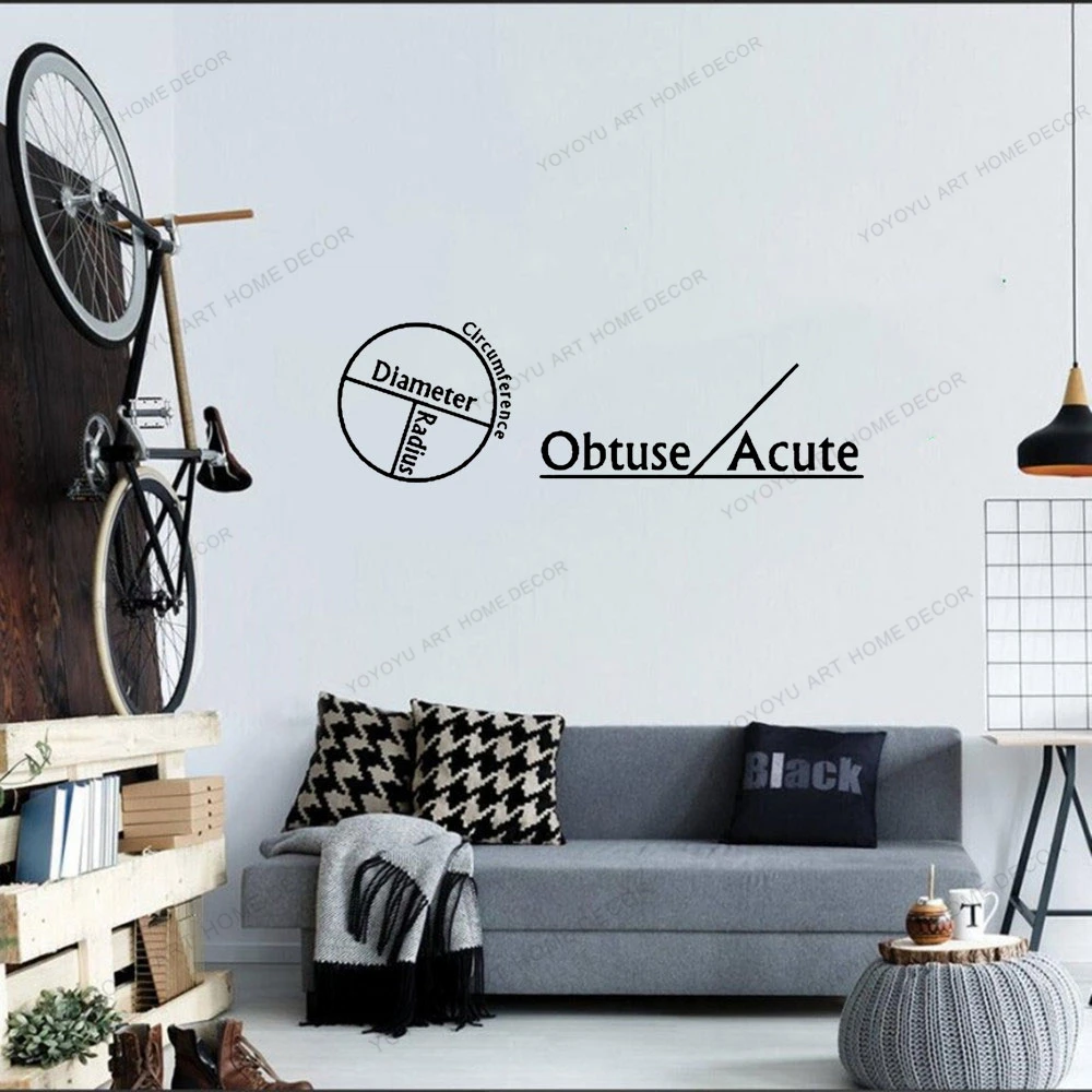 

Виниловая наклейка, школьный подарок учителю-украшение для классной комнаты, водонепроницаемая наклейка для математического класса, класс геометрии CX1508