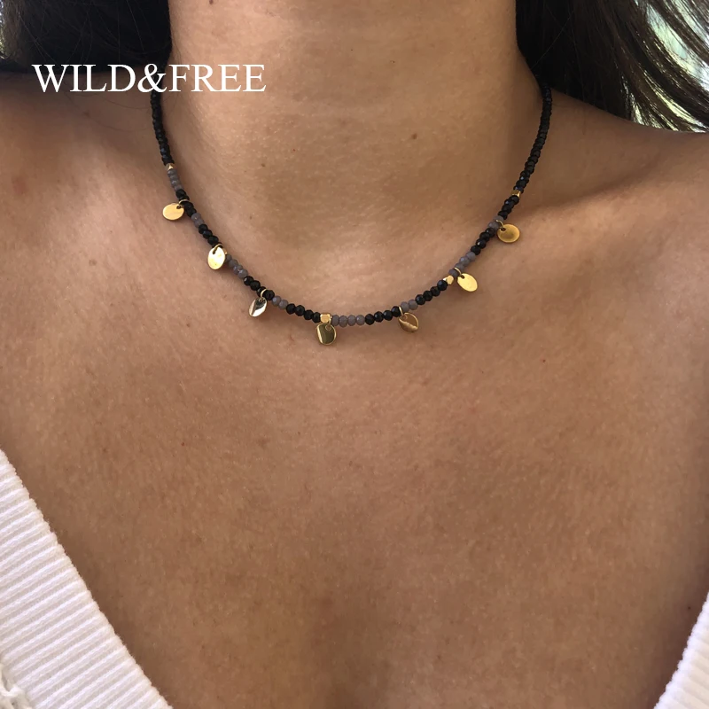 Disc Pendant Necklaces Bohemian Jewelry 