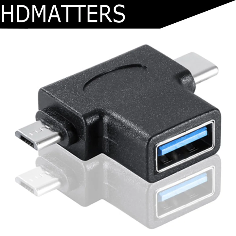 

Angled USB-C OTG adapter 2-in1 Micro USB USB 3.1 Type C OTG cable converter adapter for Android Google Nexus Samsung Galaxy