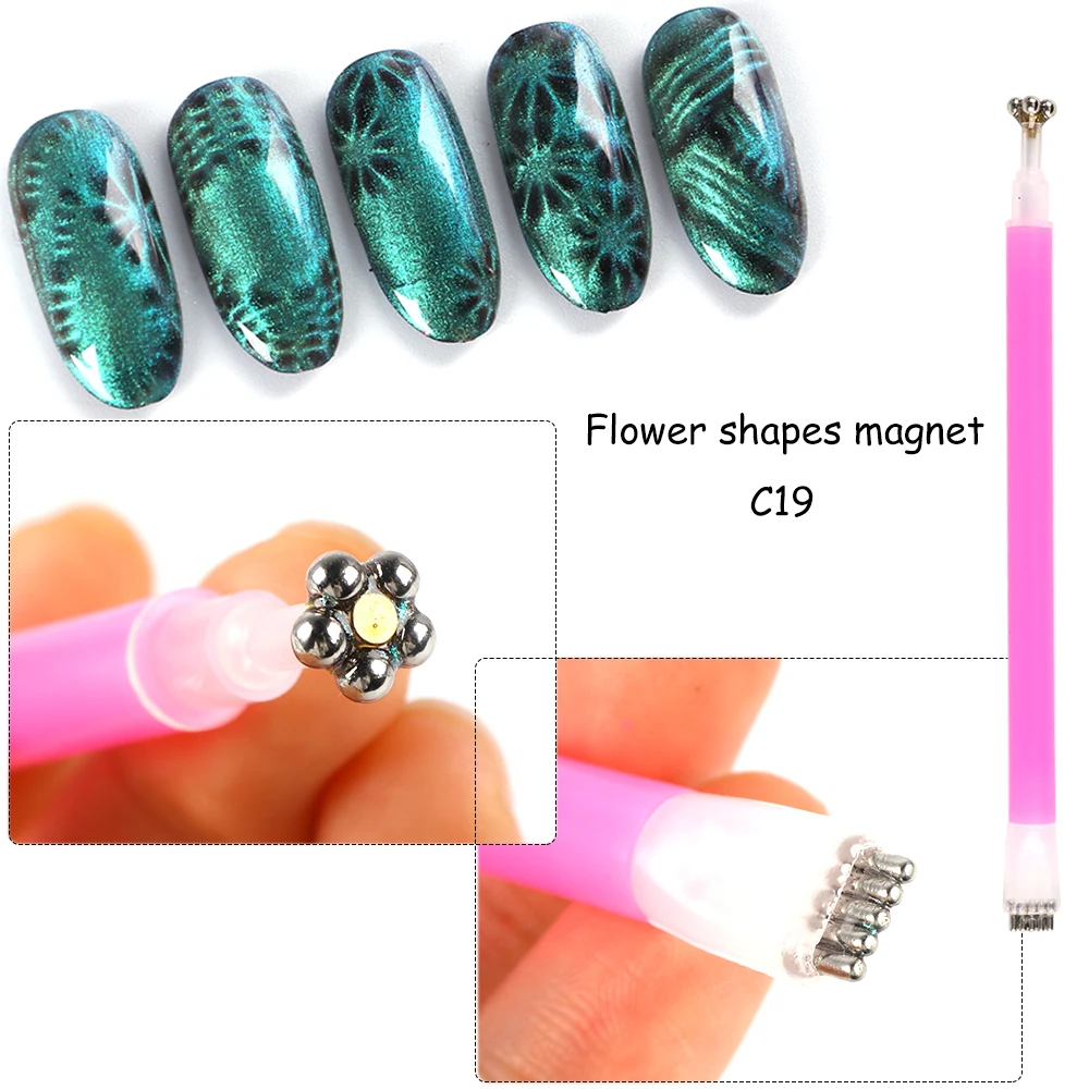 Lot De 4 Aimants Pour Ongles, 5 En 1 œil De Chat, Outil Magnétique Puissant, Multifonctionnel, Pour Vernis à Ongles, Baguette Magnétique, Accessoires Pour Salon De Manucure à Domicile