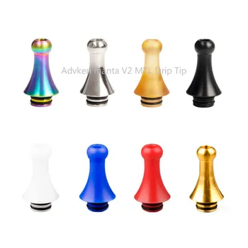 

Stainless Steel POM Narrow bore Mouthpiece Advken manta V2 MTL 2.0/Hellfire SABER RDA/Vapefly Brunhilde MTL RTA Mouthpiece