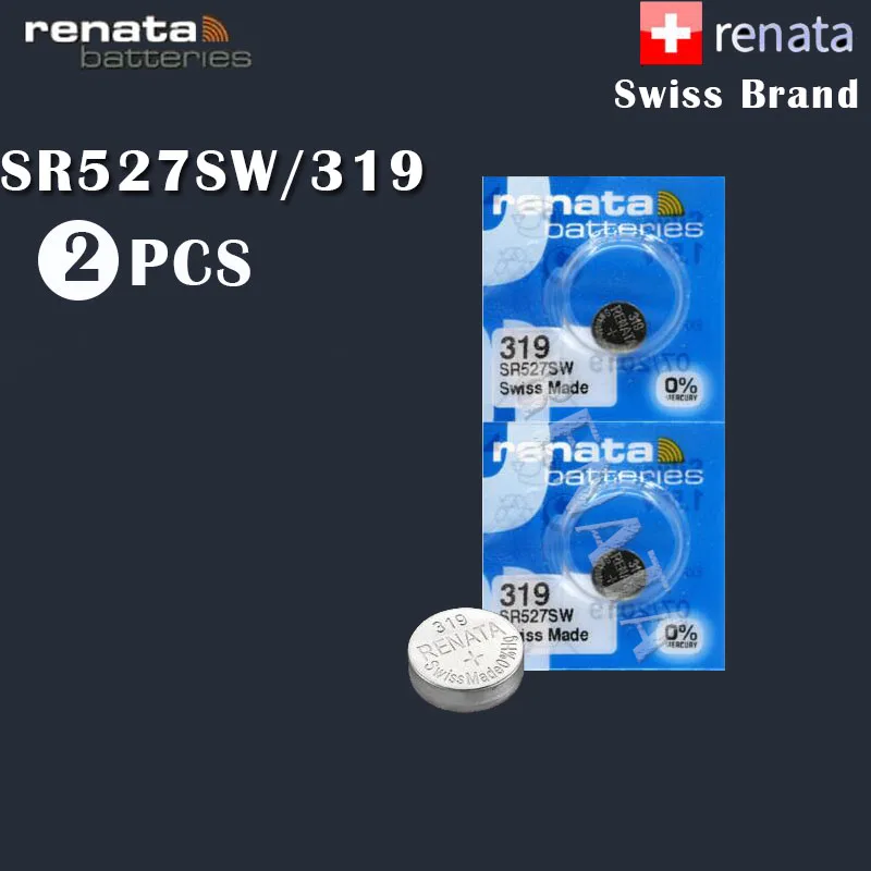 Сменный аккумулятор для часов renata 319 2X с оксидом серебра долговечный SR527SW SR527 V319