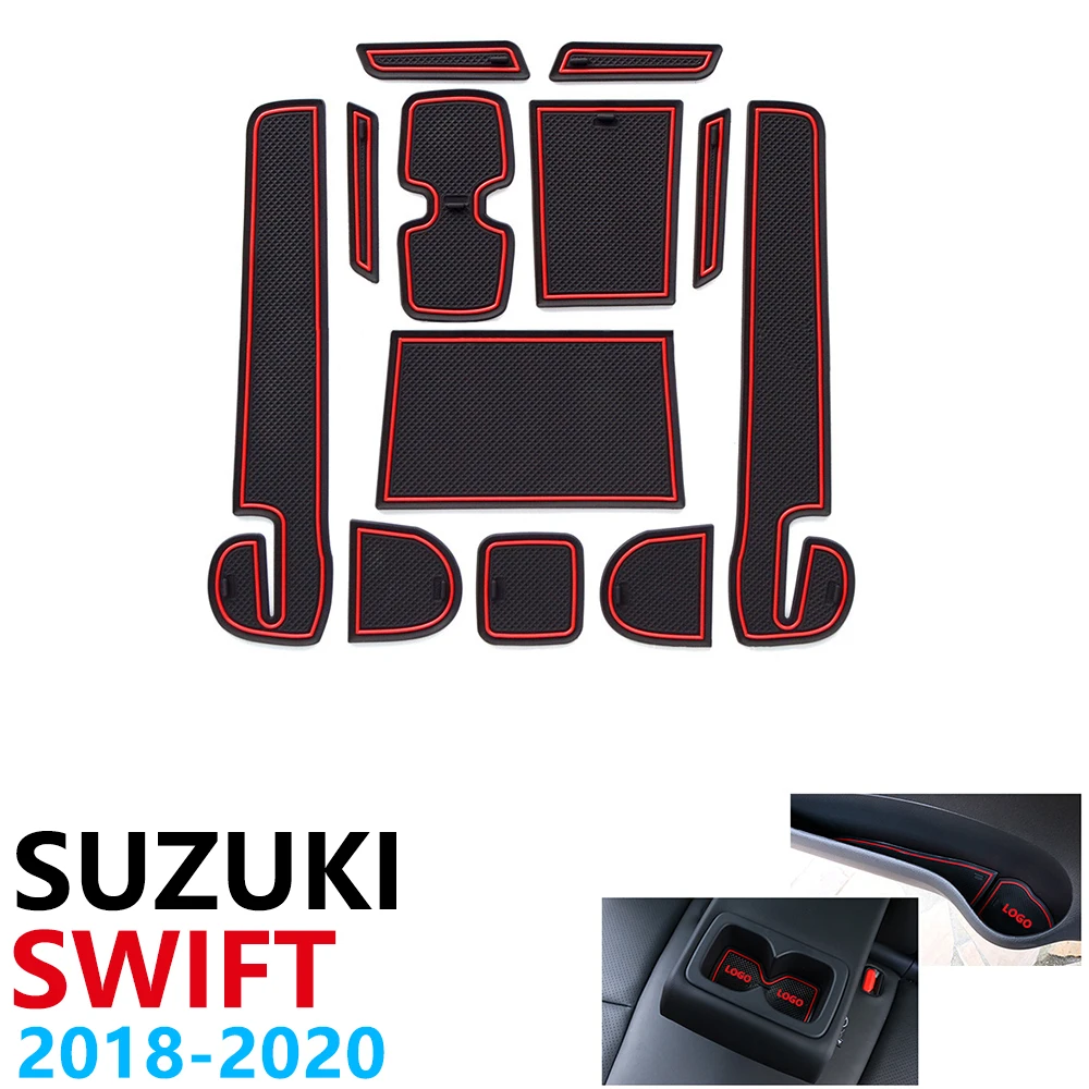 

Anti-Slip Rubber Cup Cushion Door Groove Mat for Suzuki Swift 4 ZC33S 2018 2019 2020 Sport Dzire Car Accessories mat for phone