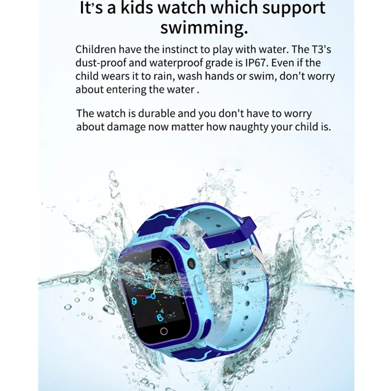  Children 4G watch remote monitoring video chat waterproof camera SIM card SMS GPS Positioning track