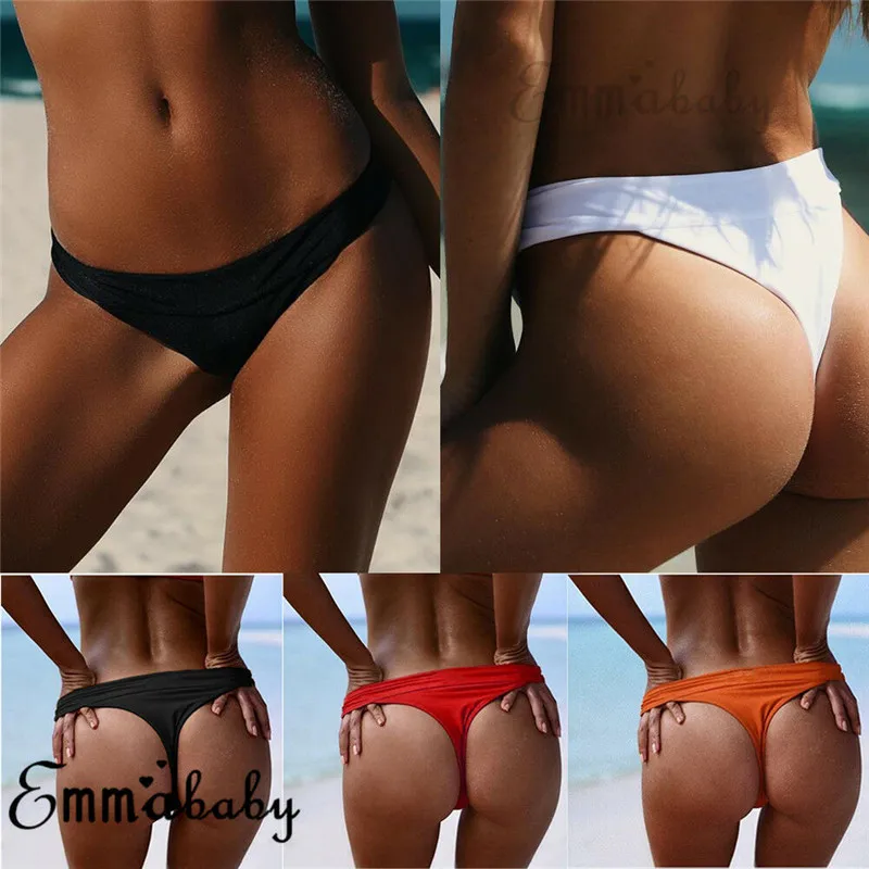 Женские бразильские дно бикини Cheeky Traingle трусы купальники