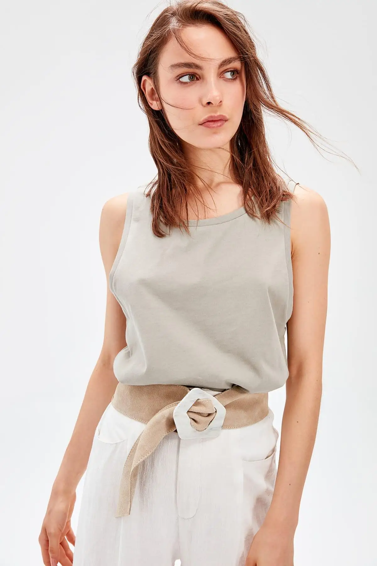 

Trendyol Khaki Knitted Undershirt TWOAW20AL0001