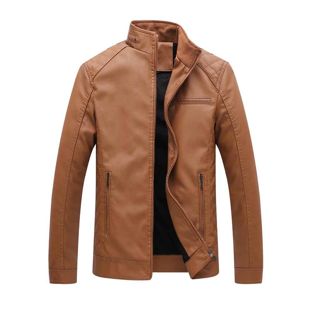 Черная куртка из искусственной кожи, мужская зимняя куртка размера плюс 4XL, флисовая байкерская куртка в стиле панк, куртка-бомбер из искусственной кожи, верхняя одежда, мужская одежда