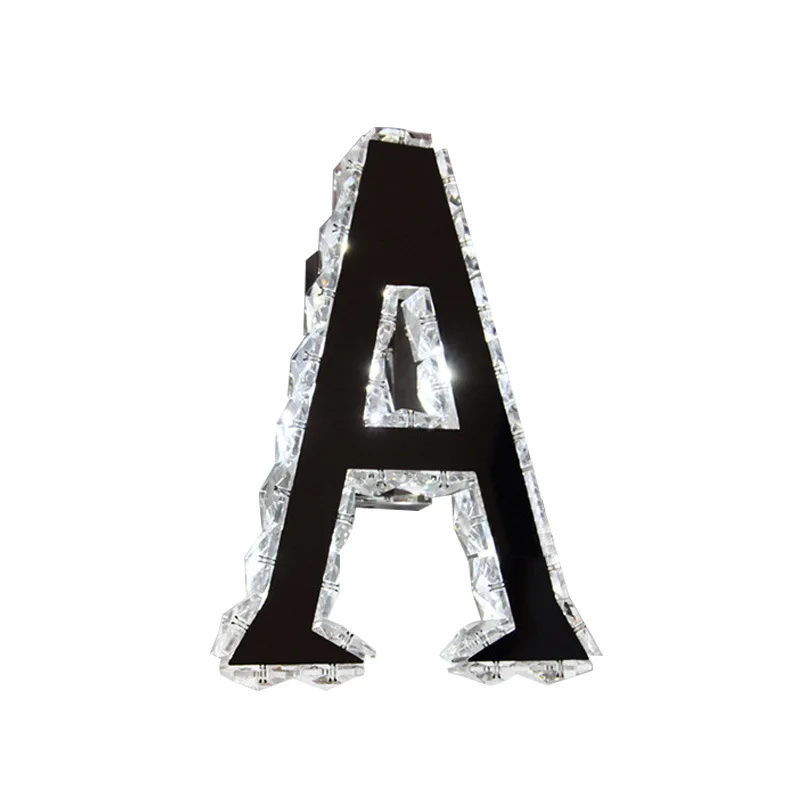 

Modern Minimalist LED Crystal Wall Lamp Custom Letter Shape Lamp Home Hotel Club Engineering Lamps