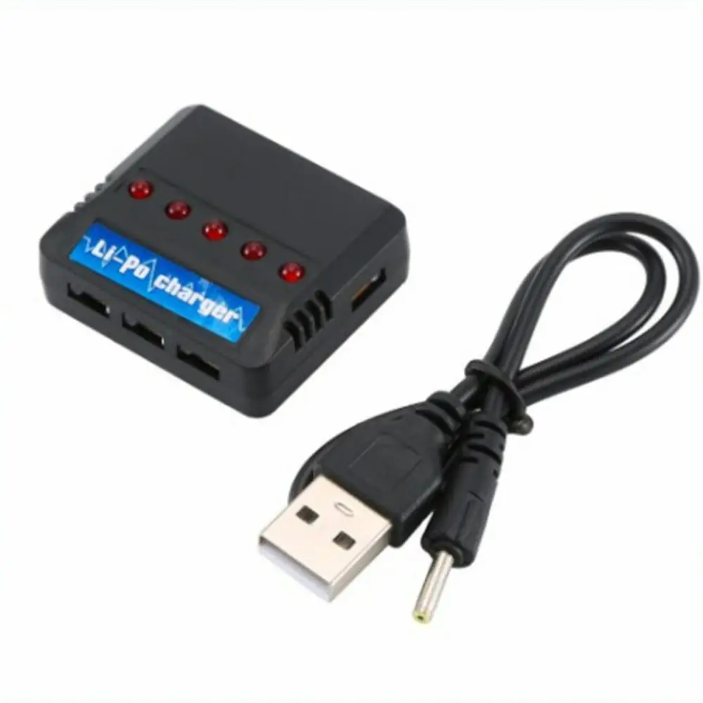 5 em 1 unidades do carregador para syma x5c X5c-1 x5 h5c rc zangão peças sobresselentes 852540 recarregável 3.7v 650mah li-po bateria transporte da gota