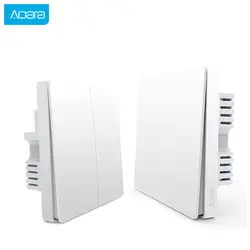 Умный переключатель Aqara с дистанционным управлением ZiGBee Wi-Fi беспроводной ключ настенный живой провод переключатель умный дом работа для mi