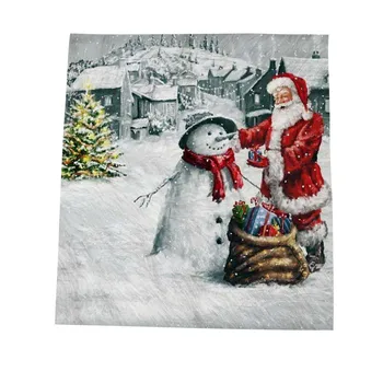 

Flannel Christmas Tapestry Santa Claus Snowman Cartoon Carpet Soft Flannel Christmas Decoration Carpet Blanket for Sofa