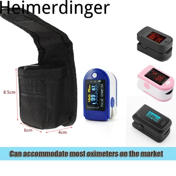 

Hard Storage Bag Organizer for Fingertip Pulse Oximeter Blood Oxygen Saturation Monitor Travel Portable Zipper Carry Pouch Box