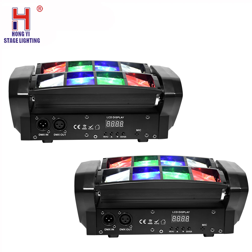 

Stage lighting effect led moving head light mini spider 8x6w rgbw for stage light dj nightclub party concert 2pcs/lot
