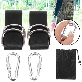

Tree Swing Hanging Kit Hammock Straps Rope Carabiner 1000 KG Max Load Capacity Swing Rope Training Garden Camping Travel