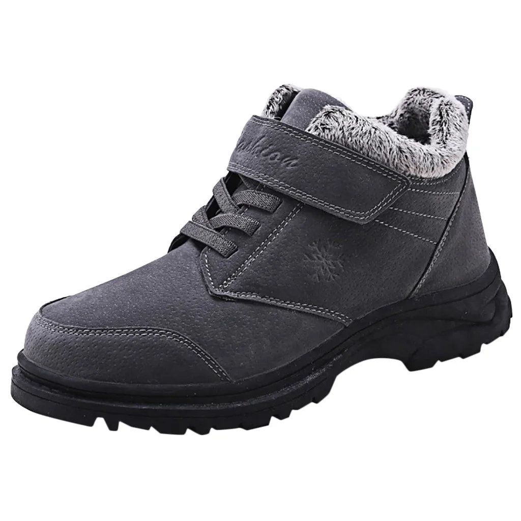 Мужская обувь; модные ботинки; zapatos de hombre; мужские теплые зимние ботинки для пары; бархатная Нескользящая хлопковая обувь