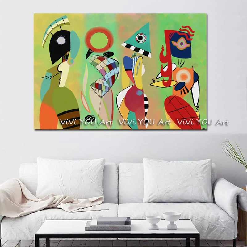 WASSILY-KANDINSKY картина маслом лучшая ручная Настенная лист домашнее декоративное