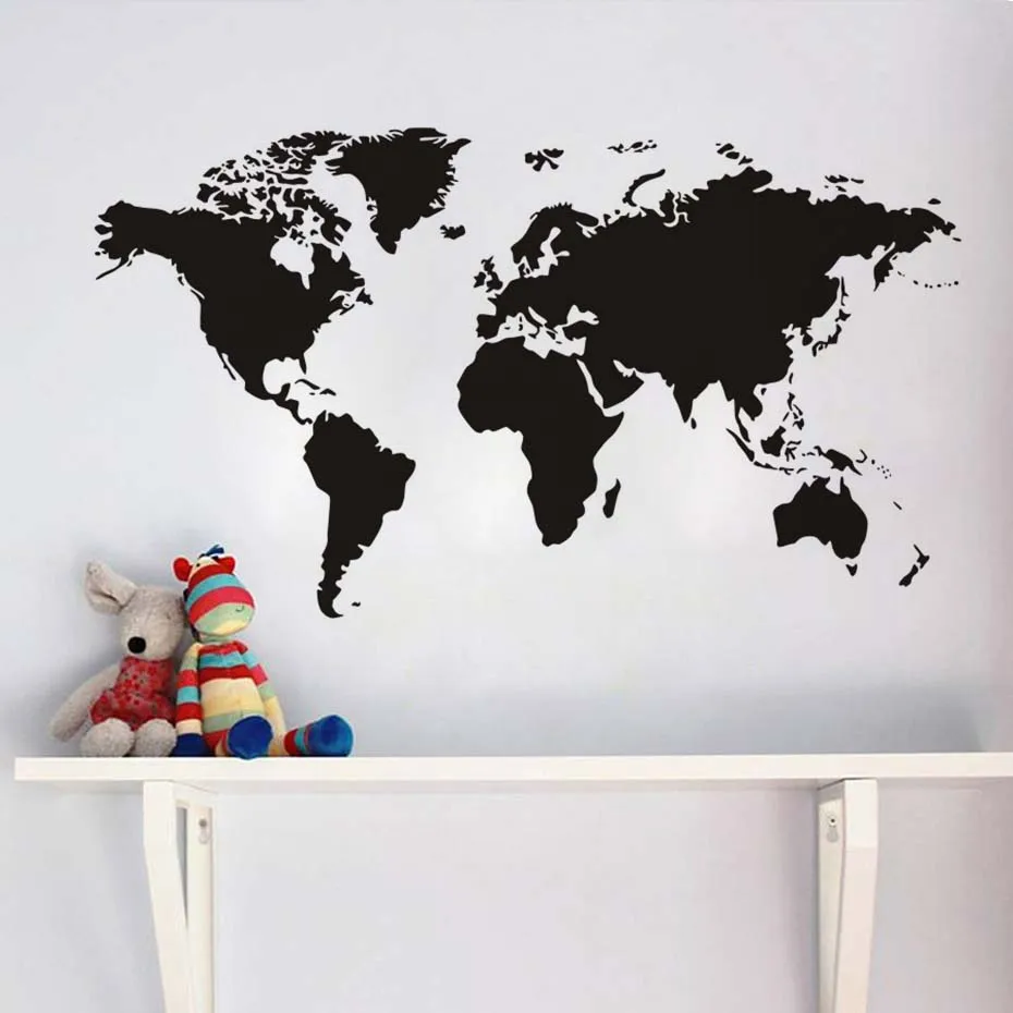 

Atlas World Map Wall Sticker Creative Living Room Decoration Wallpaper For Stickers Vintage Bedroom Home Decor Art Murals