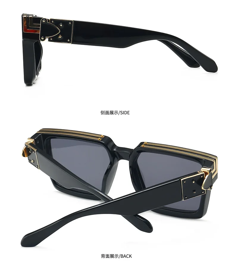 DPZ негабаритные Квадратные Солнцезащитные очки Мужские Роскошные Брендовые женские солнцезащитные очки винтажный дизайн uv400 очки ретро