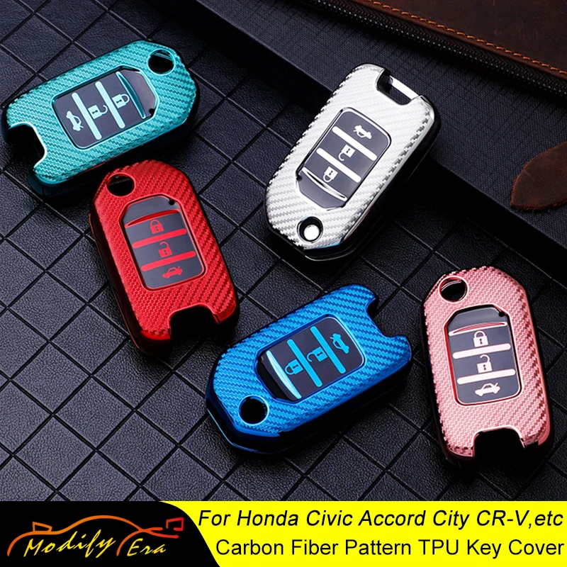 Generic Carbon Fiber Car Key Case Cover For Honda Civic Accord City Best Price Online Jumia