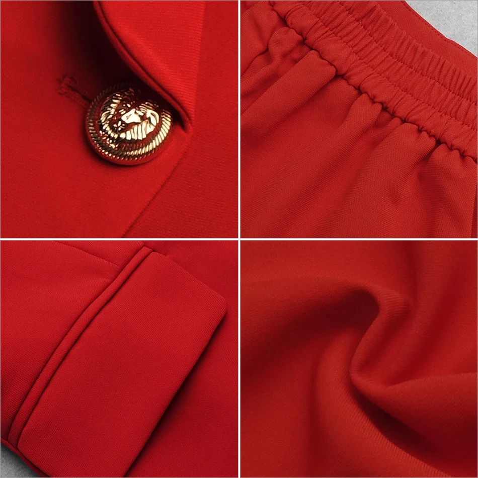 Seamyla женский зимний красный розовый сексуальный комплект из 2 предметов Модный V образным вырезом с длинным рукавом пальто и брюки костюм наборы Новые облегающие вечерние Клубные