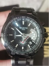 WLISTH-reloj deportivo para hombre, cronógrafo de pulsera, de acero inoxidable, resistente al agua, con caja de reloj de cuarzo grande con indicadores luminosos, nuevo