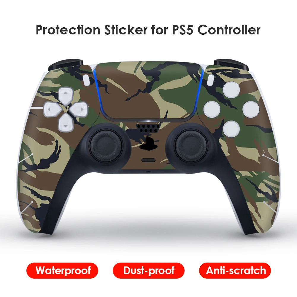 Camouflage Skin Sticker for Sony PS5 Controller Joypad Protector