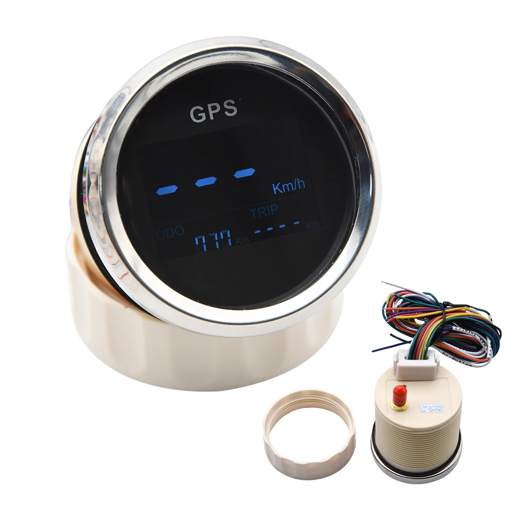 Цифровой GPS Спидометр 52 мм одометр измеритель расстояния 0 ~ 999 миль/ч ЖК дисплей