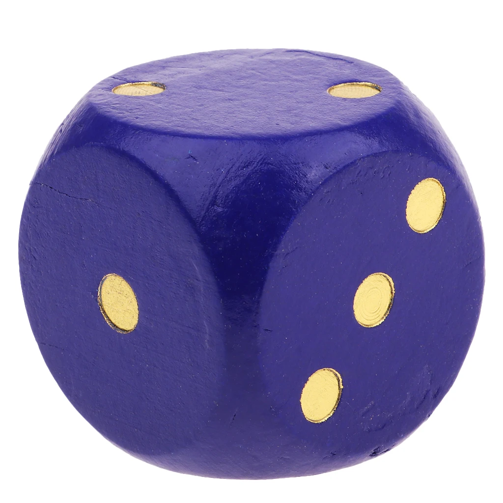 Large Wooden Dice Outdoor Game Party Toys Children Teaching Project 5cm