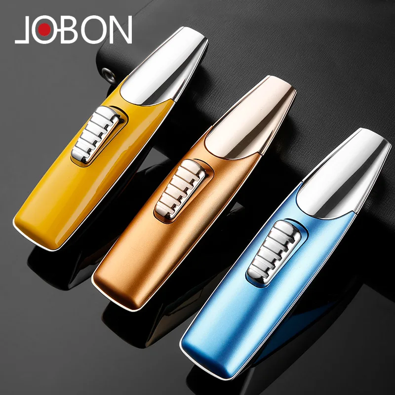 Cigarette Lighter JOBON Fashion Cigar Jet Lighter Blue Flame Windproof Refillable Gift for Friend