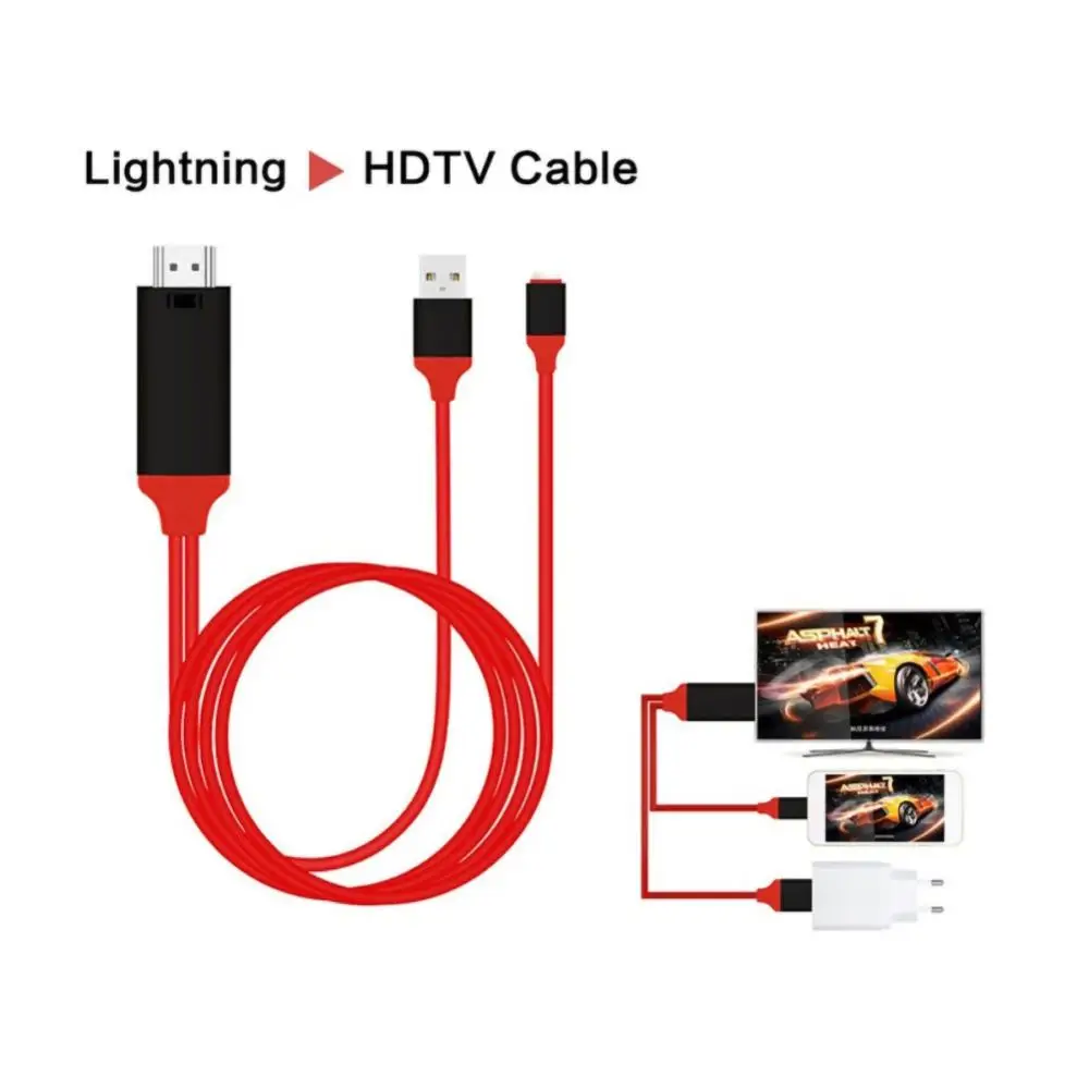 8-контактный HDMI кабель HD tv Цифровой AV адаптер USB HDMI 1080P смарт-конвертер кабель для Apple tv для iPhone X 8 7 цифровой кабель