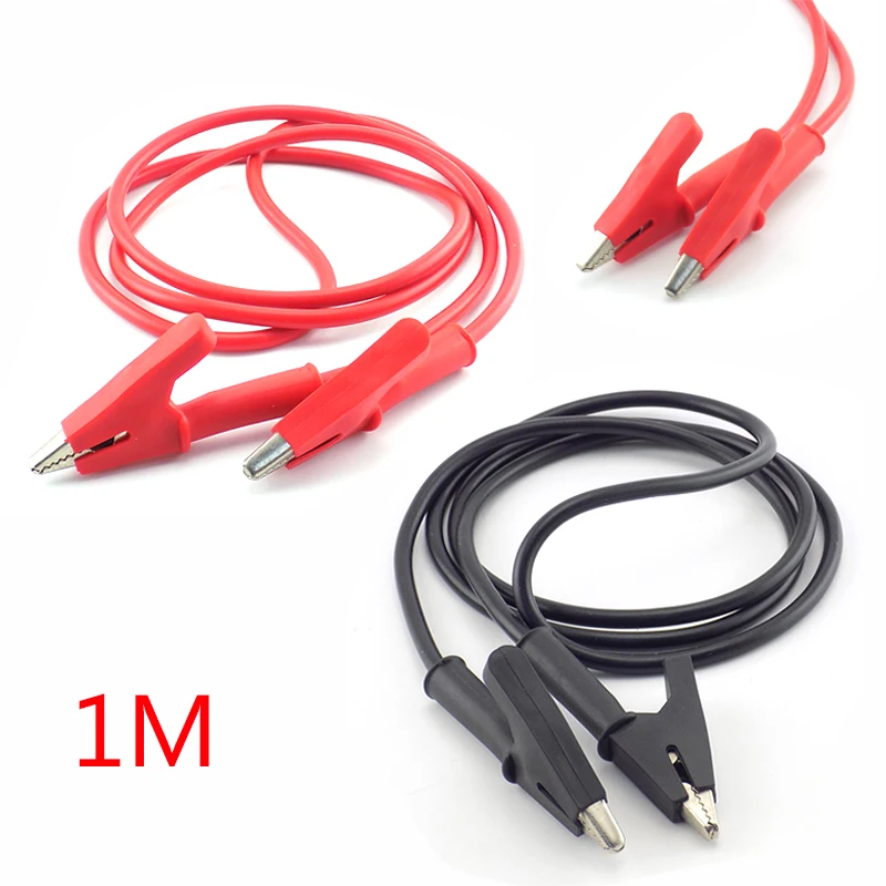 

Dual Head Alligator Clips Wire Jumper Crocodile cable Silicone Clip Leads Alligator DIY Double-ended Test Electrical