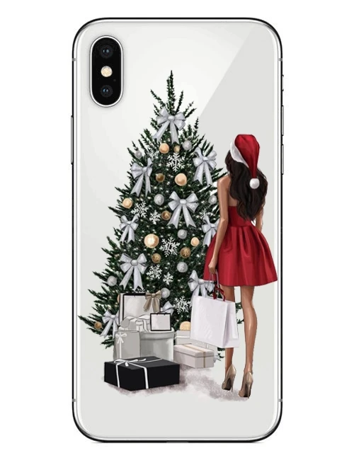 Merry Рождество Новый год мягкий чехол для телефона силиконовый TPU телефон iPhone 6 6s 7 8