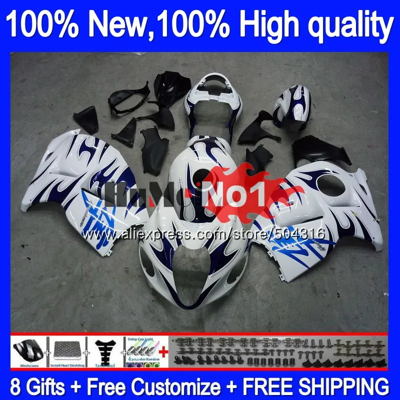 Hayabusa для SUZUKI GSXR 1300 2002 2003 2004 2005 2006 2007 28MC. 122 GSXR-1300 GSXR1300 96 02 03 04 05 06 07 обтекателя Синий Пламя