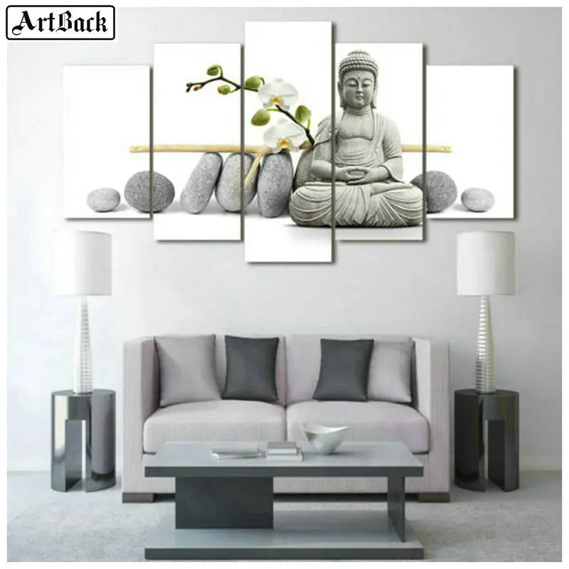 

Diamond painting stone Buddha diy 5d full square & round drill orchid religious diamond mosaic crafts embroidery five spell icon