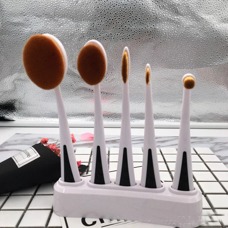 white 5 pcs 1 шт./5 шт./10 шт. кисть для смешивания чернил кисть для рисования кисть для теней для век Профессиональная оригинальная функция кисти для макияжа - Handle Color: white 5 pcs