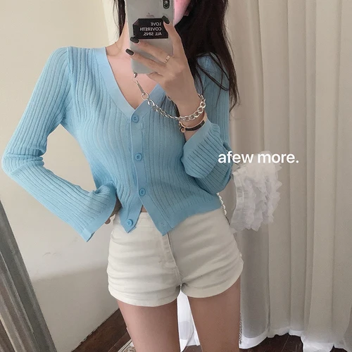 Blue cardigan
