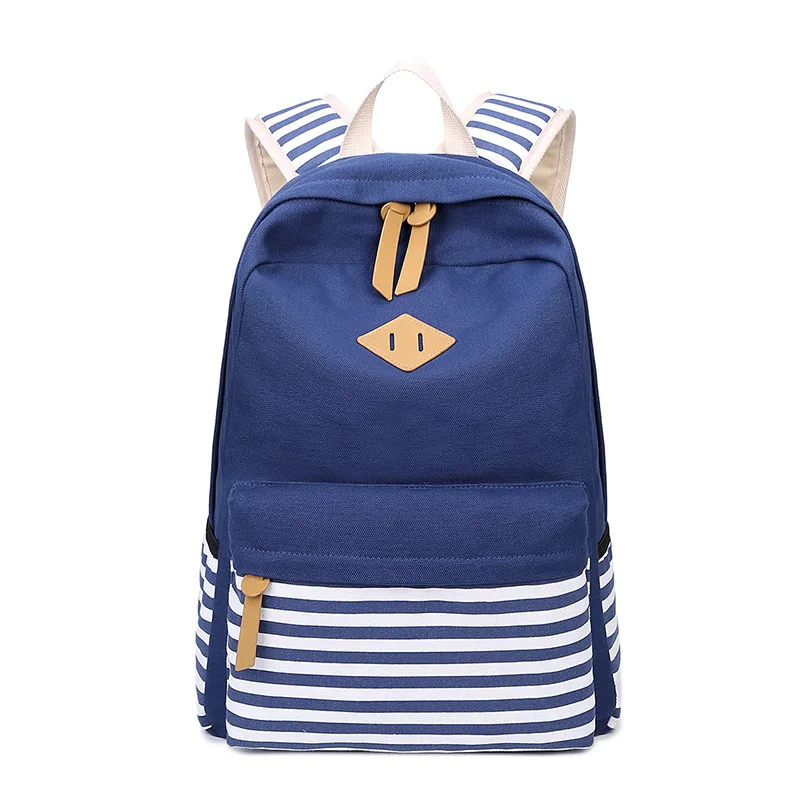 

School Bag New Style Navy Style STUDENT'S Backpack Canvas Backpack