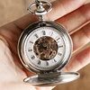 High Quality Luxury Smooth Roman Numerals Vintage Mechanical Chain Gift FOB Steampunk Hand Wind Casual Men Women Pocket Watches ► Photo 3/6
