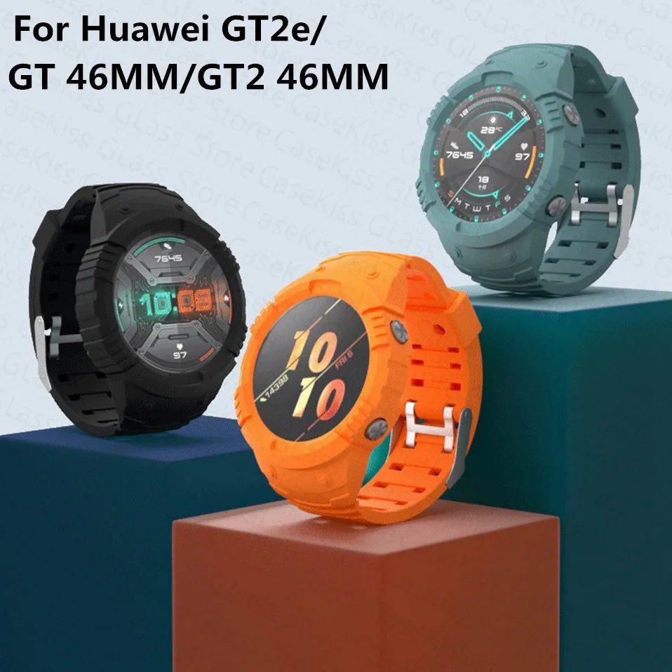 Cinturino sportivo per huawei GT3 gt2e gt 2 Pro honor magic2 46mm 42mm  cinturino da polso in Silicone + custodia completa per Huawei watch 3  pro|Smart Accessories| - AliExpress