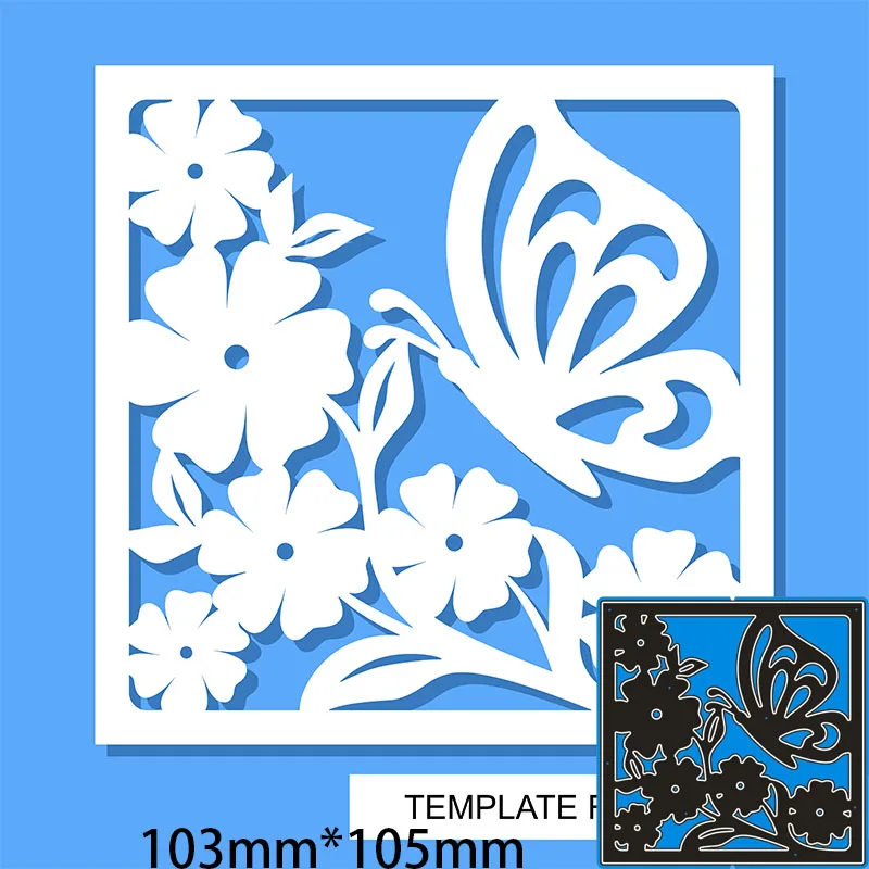 

Metal steel Cutting Dies Window flower, butterfly and flower DIY Scrapbooking Photo Album Embossing paper Cards 103*105mm