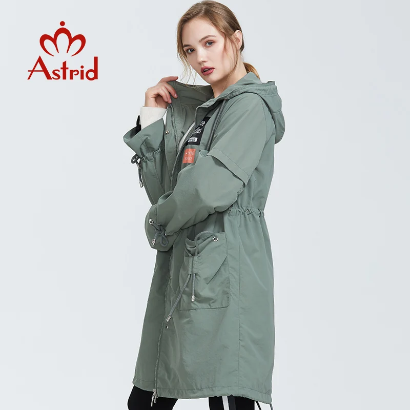 Cena 2019 trencz wiosna kobiet wykop ubrania klasyczne kobiety z kapturem jednolity kolor moda femme ukraina panie nowy astrid AS 7015