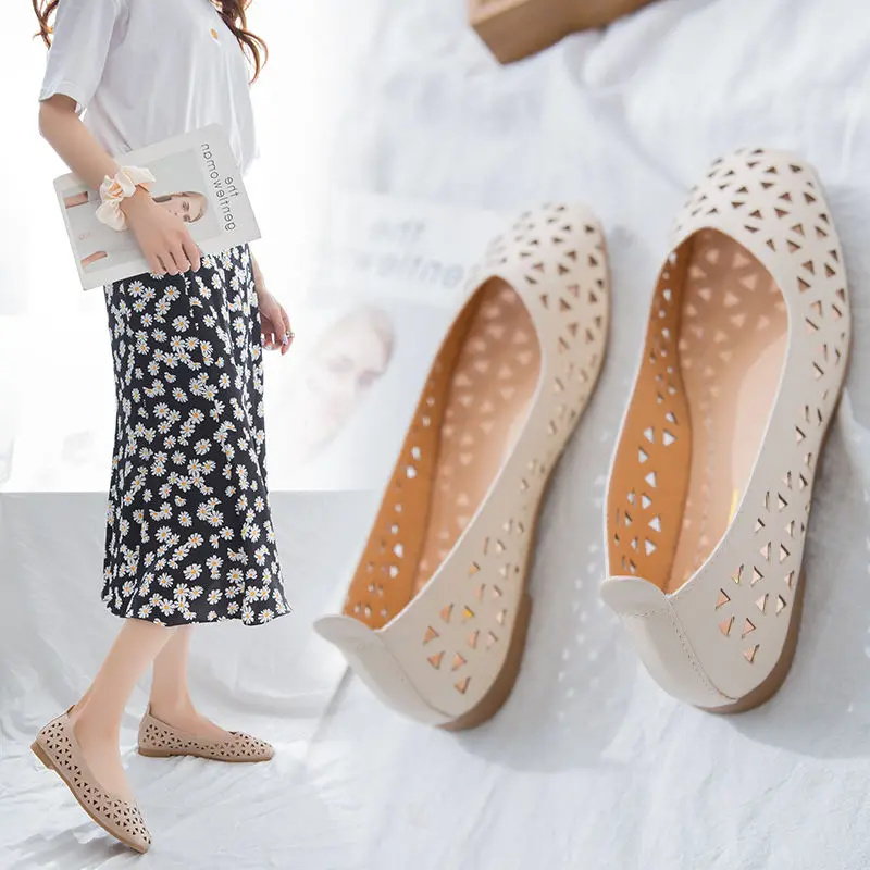 

Women's Sandals 2020 Fashion Lady Girl Sandals Summer Women Casual Jelly Shoes Sandals Hollow Out Mesh Flats Plus Size 35-42