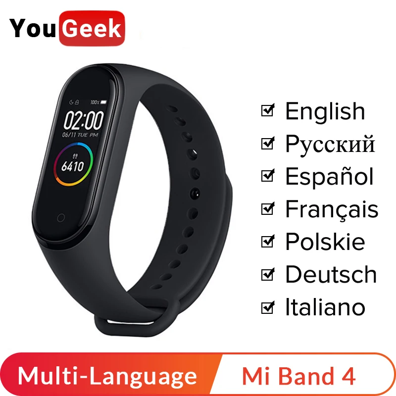 Оригинальный браслет Xiaomi Mi Band 4 Smart Color 3 с экраном Miband4 пульсометр фитнес Bluetooth 5 0 50