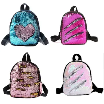 

2020 Women Girls Sequin Backpack Travel School Bookbag Mini Daypack Rucksack