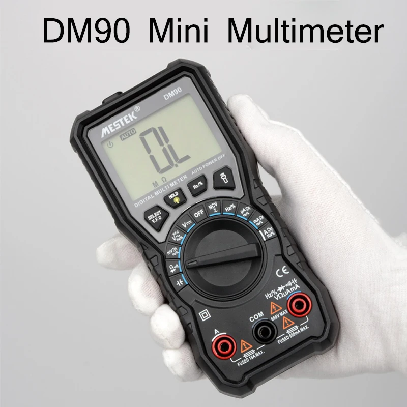 DM90 мини мультиметр Цифровой Профессиональный автоматический Диапазон мультиметр esr измерительный конденсатор Тест er цифровой Capacimeter непрерывный тест