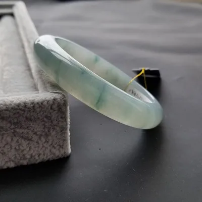 

zheru jewelry natural Myanmar jadeite 54-64mm light blue flower bracelet elegant princess jewelry send mother to girlfriend