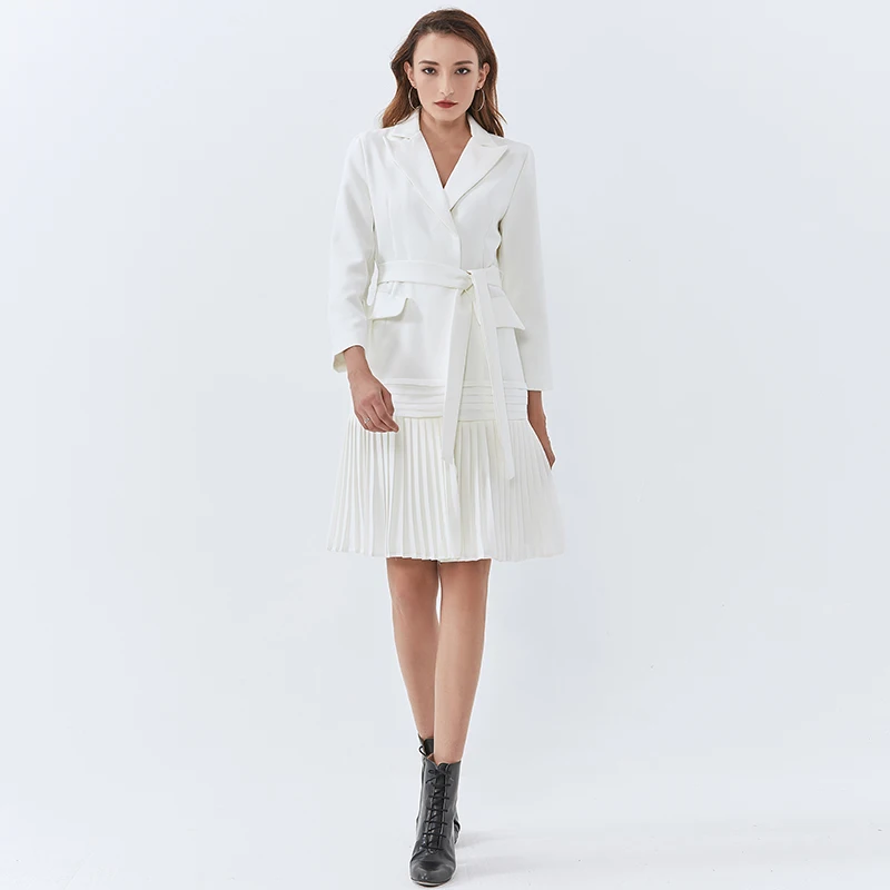 TWOTWINSTYLE Casual Patchwork Ruched Jacket For