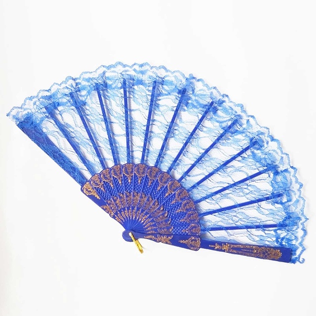 Fans Hollow Lace Chinese Style Wedding Hand Fans Retro Folding Held Flowers Fans Decorative Dance Accessories New
